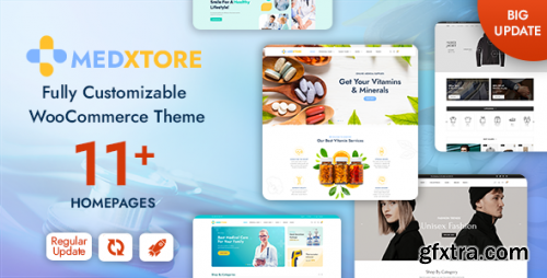 Themeforest - MedXtore – Fashion, Medical, Beauty Cosmetic and Fitness Elementor WooCommerce Theme 44388499 v2.2 - Nulled