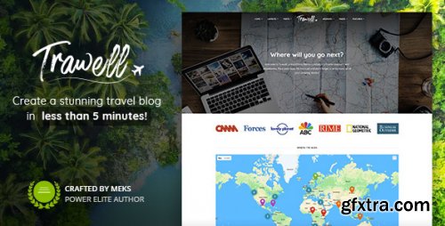 Themeforest - Trawell - Travel Blog WordPress Theme 21561972 v1.8.1 - Nulled