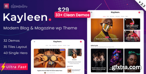 Themeforest - Kayleen | Blog &amp; Magazine WordPress Theme 35291078 v2.4 - Nulled