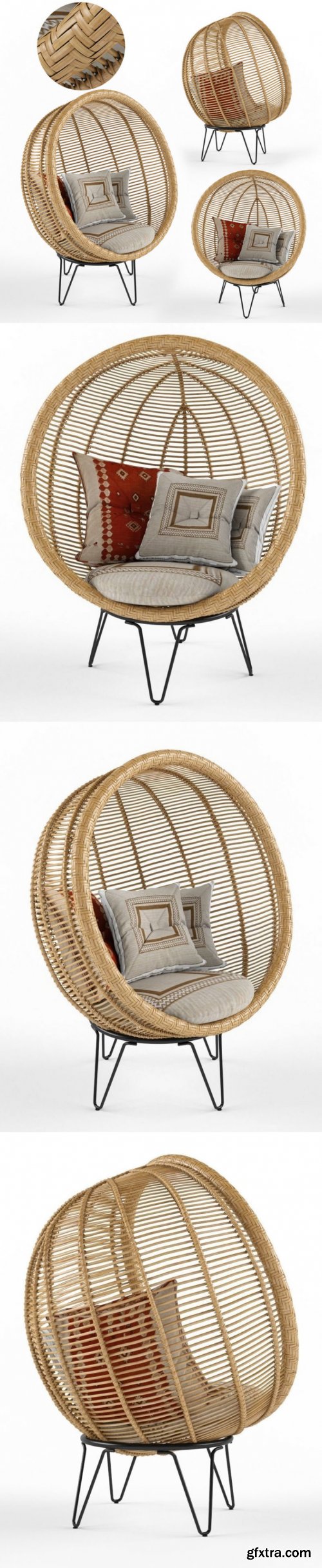 Round Rattan Cocoon Chair