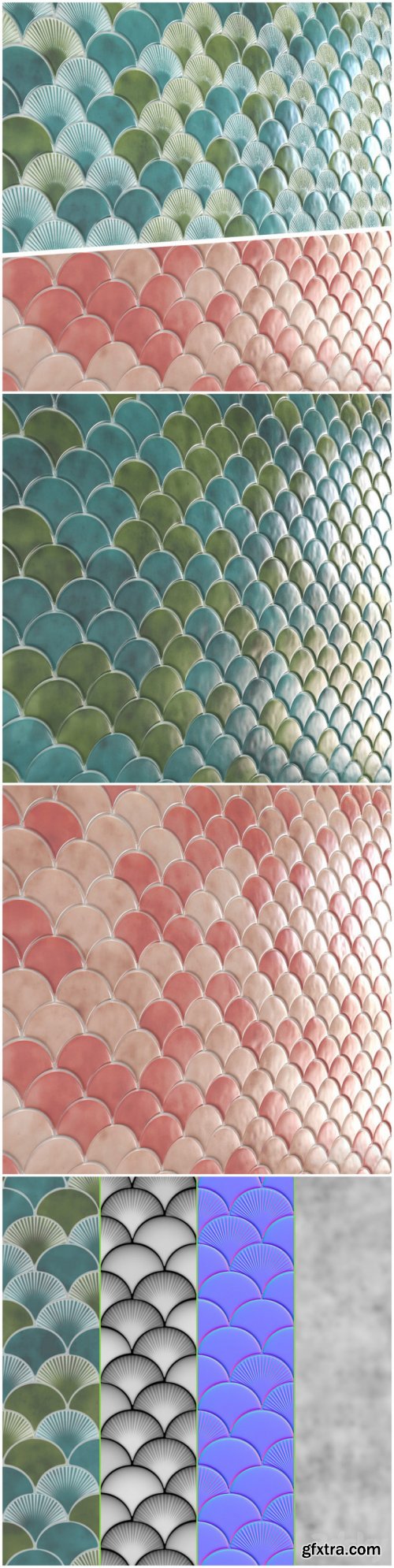 Radial Fish Scale Tiles