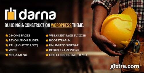 Themeforest - Darna – Building &amp; Construction WordPress Theme 12271216 v1.3.5 - Nulled
