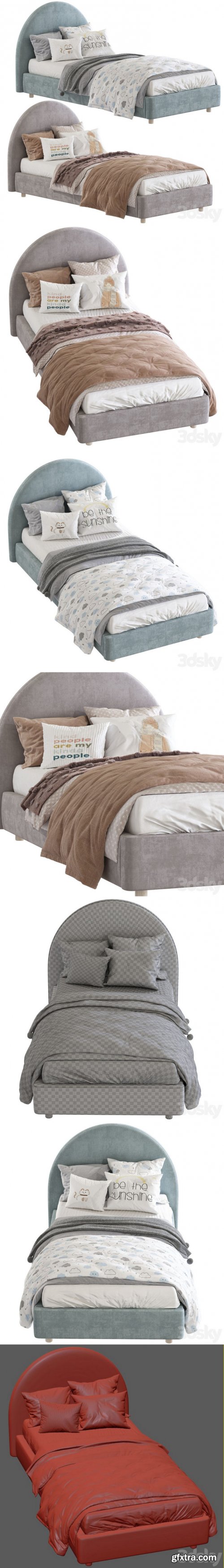 Bed With Soft Headboard 