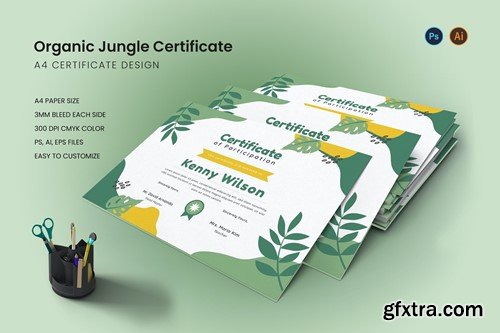 Organic Jungle Certificate NHGVTHS