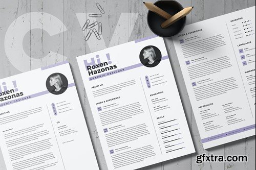 Modern Resume Template 3J9DBCM