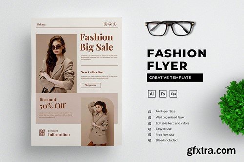 Britany Fashion Flyer Template PYQJK6N