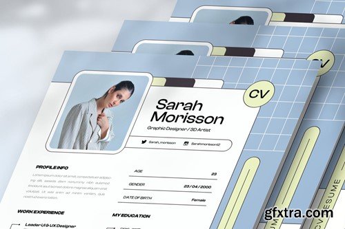 Pop Graphic Designer CV Resume DE5FD7P