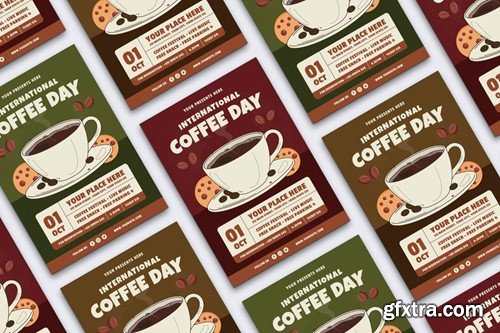 World Coffee Day Flyer Ai & EPS Template 5GYDDVL