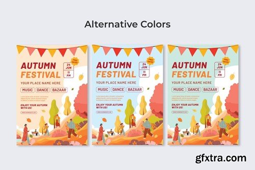 Festival Autumn Flyer Ai & EPS Template JGCE54B