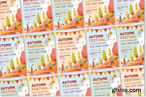 Festival Autumn Flyer Ai & EPS Template JGCE54B