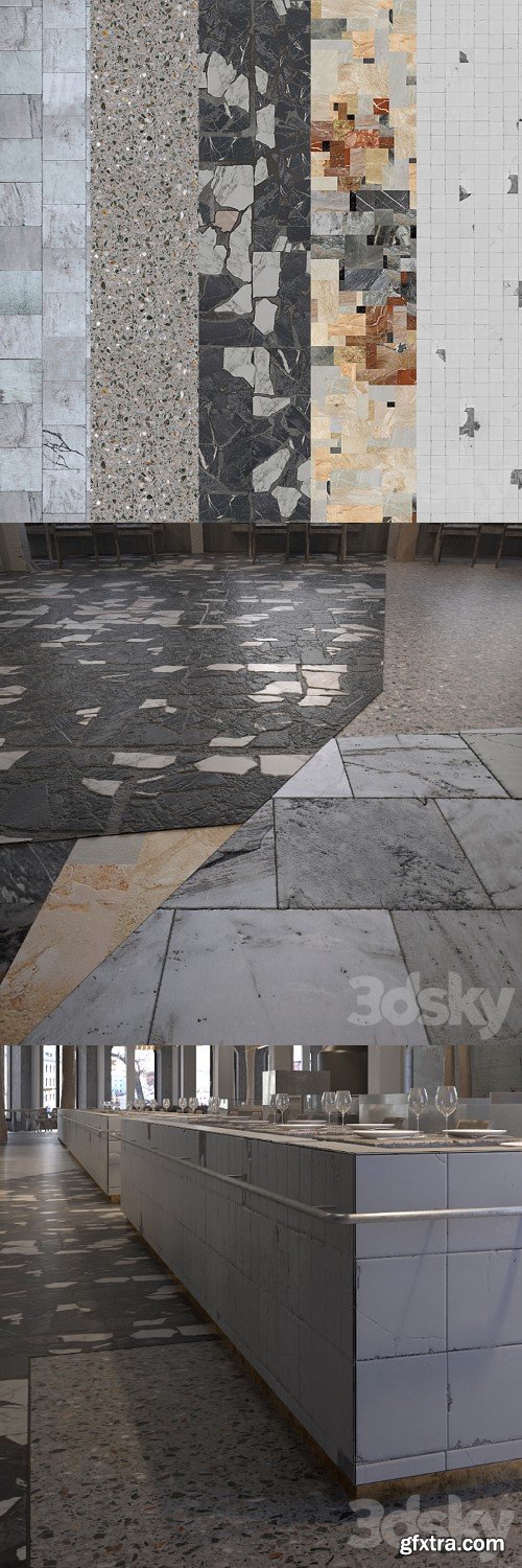 Terrazzo.Breccia.Mosaic.Marble.Seamless texture.