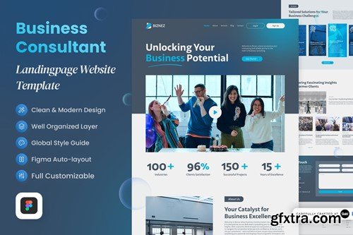 Biznez - Business Consultant Landing Page Website HNYPDJ6