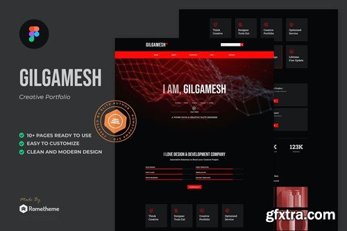 Gilgamesh - Creative Portfolio Figma Template SBU7KY9