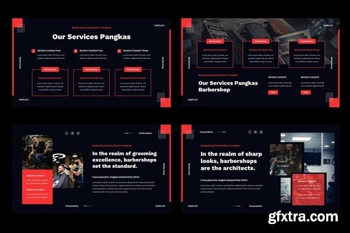 Pangkas - Barbershop & Shaving Powerpoint Template KP8CBPD