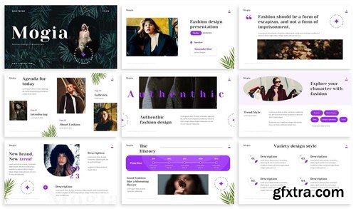 Mogia - Fashion Design Google Slides Template T5MCC7F