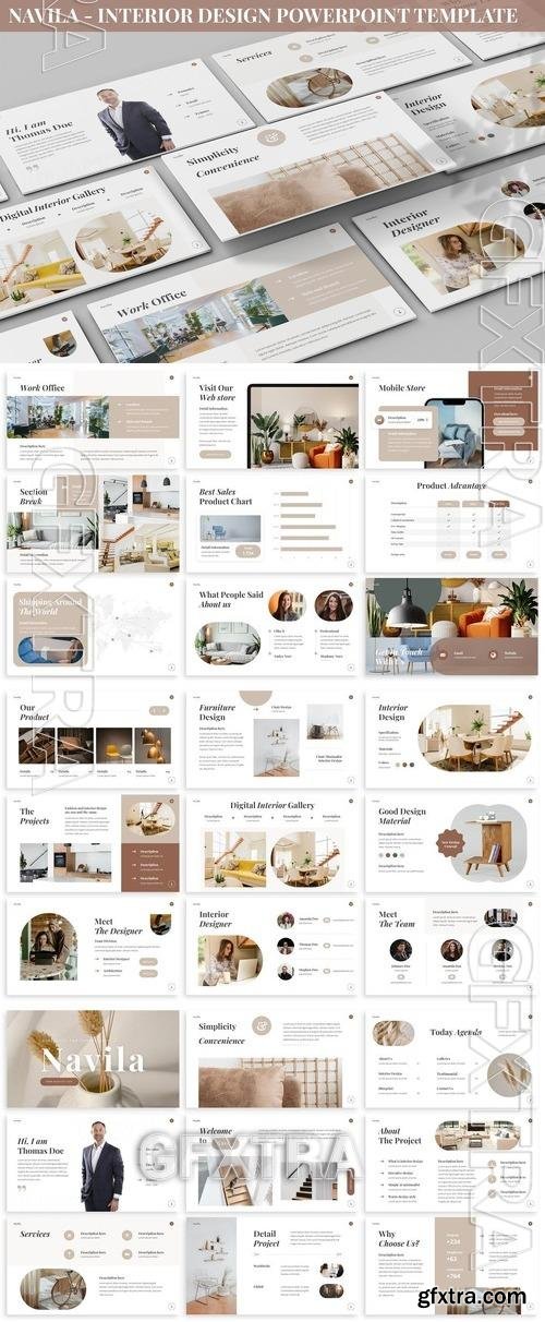 Navila - Interior Design Powerpoint Template 9VGFX4M