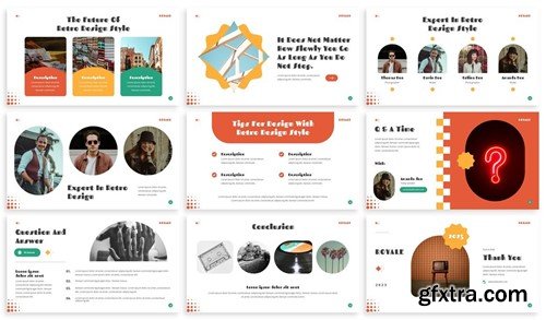 Royale - Retro Design Powerpoint Template 8M3UX4Z