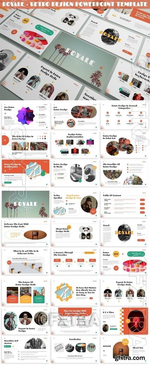 Royale - Retro Design Powerpoint Template 8M3UX4Z