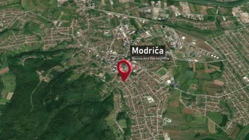 Videohive - Modriča City Map Zoom (Bosnia and Herzegovina) from Space to Earth - 47739374 - 47739374