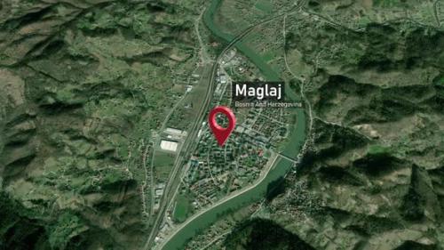 Videohive - Maglaj City Map Zoom (Bosnia and Herzegovina) from Space to Earth - 47739376 - 47739376