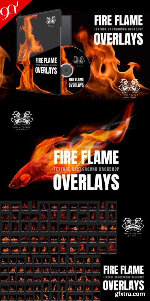 200 Fire Photoshop Overlays