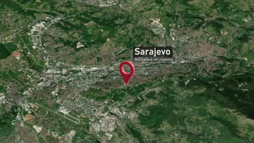 Videohive - Sarajevo City Map Zoom (Bosnia and Herzegovina) from Space to Earth - 47739385 - 47739385