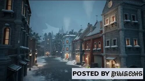 Stylized winter city environment v5.1-5.2