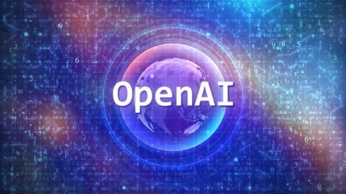 Videohive - OpenAI Text over Futuristic Cyberspace Background with HUD, Numbers, and Globe - 47741954 - 47741954