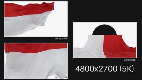 Videohive - Pack Of Monaco Flag On Alpha - 47745382 - 47745382