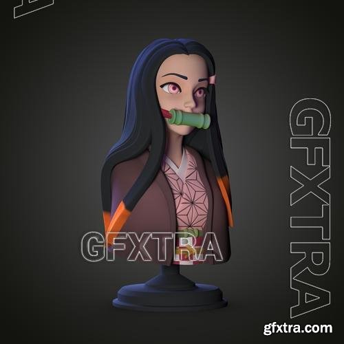 Demon Slayer Nezuko Bust 3d Print Model Gfxtra 