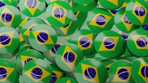 Videohive - Brazil Pin Badge Transition - 47745495 - 47745495