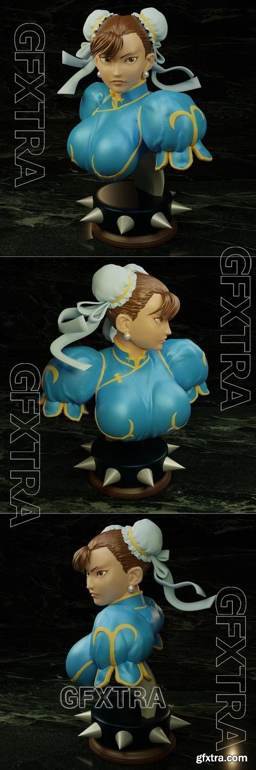 Bust Chun-li Bust - Street Fighter &ndash; 3D Print Model