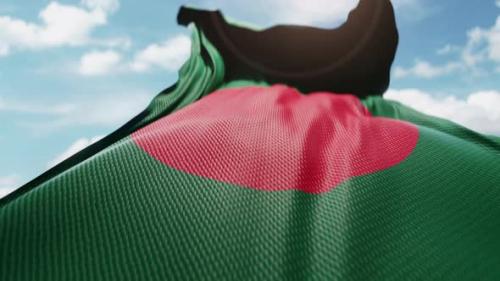 Videohive - Wavy Flag of Bangladesh Blowing in the Wind in Slow Motion Waving Colorful Bangladeshi Flag Symbol - 47745679 - 47745679