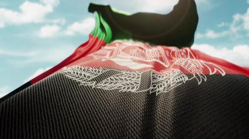 Videohive - Wavy Flag of Afghanistan Blowing in the Wind in Slow Motion Waving Colorful Afghanistan Flag Symbol - 47745707 - 47745707