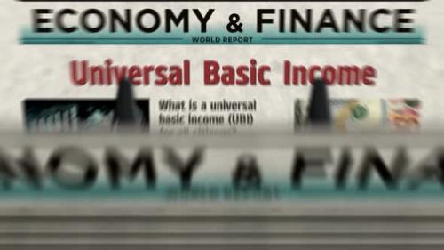 Videohive - Universal basic income analysis technology newspaper printing press - 47745710 - 47745710