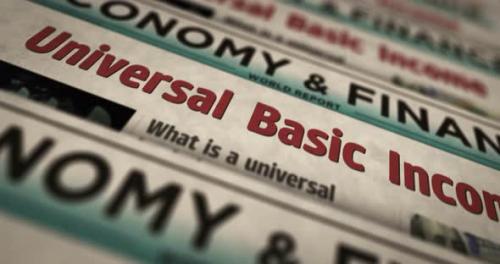Videohive - Universal basic income analysis technology newspaper printing press - 47745711 - 47745711