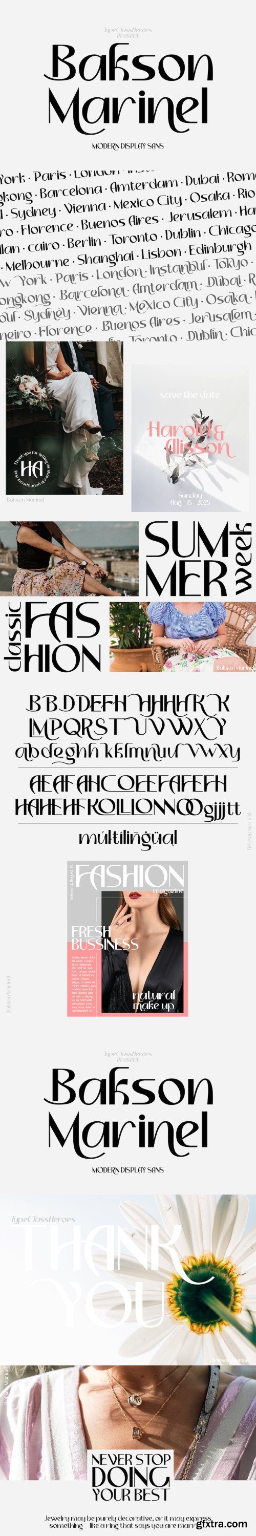 Bakson Marinel - Modern Display Sans