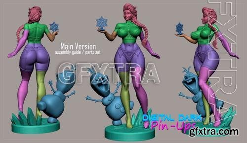 Digital Dark Pin-Ups - Elsa &ndash; 3D Print Model