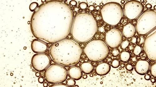 Videohive - Transparent Cosmetic Gel Fluid with Molecule Bubbles Oil Distribution Bubble Cluster Cells Under a - 47737473 - 47737473