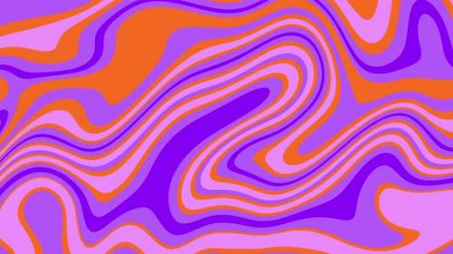 Videohive - Liquid Lines Retro Background Loop Purple And Orange - 47737474 - 47737474