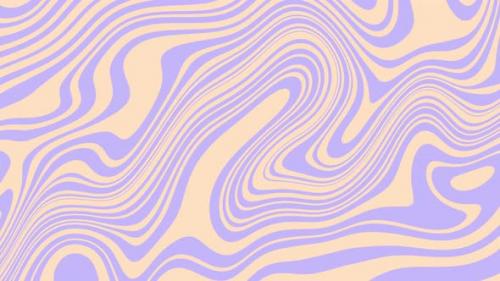 Videohive - Liquid Lines Retro Pastel Background Loop Lavender And Cream - 47737478 - 47737478