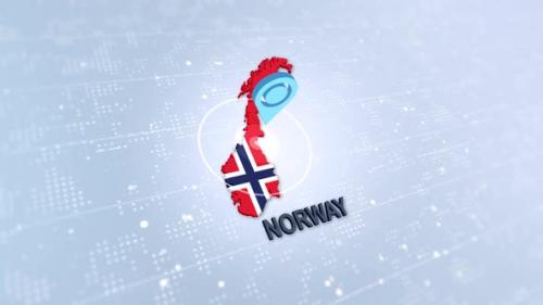 Videohive - Norway Map With Marker - 47738495 - 47738495