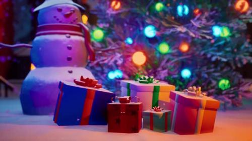 Videohive - Christmas gifts under the tree - 47740793 - 47740793