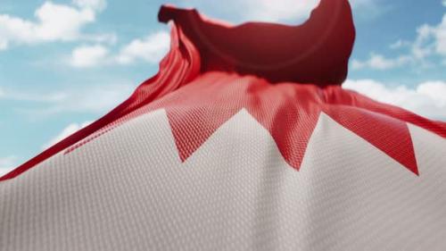 Videohive - Wavy Flag of Bahrain Blowing in the Wind in Slow Motion Waving Colorful Bahraini Flag Symbol - 47741217 - 47741217