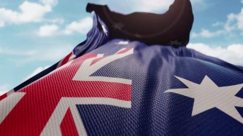 Videohive - Wavy Flag of Australia Blowing in the Wind in Slow Motion Waving Colorful Australian Flag Symbol - 47741250 - 47741250