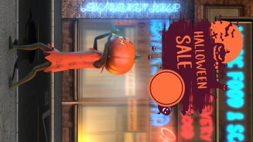 Videohive - Pumpkin Man Street Dance Halloween Sale Promo Vertical 01 - 47743784 - 47743784