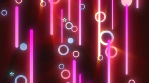 Videohive - Purple red glowing geometric abstract background pattern of flying lines and circles - 47743931 - 47743931