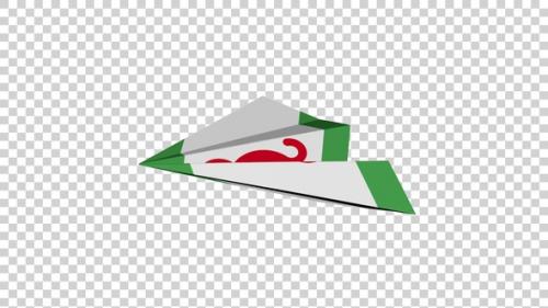 Videohive - Ingushetia Flag Paper Airplane - 47744394 - 47744394