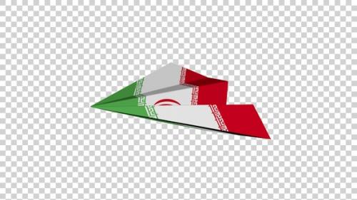 Videohive - Iran Flag Paper Airplane - 47744395 - 47744395