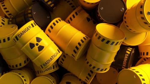 Videohive - Dump of Yellow and Black Barrels with Nuclear Radioactive Waste Danger of Radiation Contamination of - 47745060 - 47745060